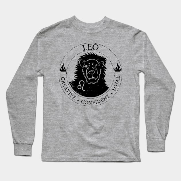Leo Zodiac Birthday Star Sign Zodiac Gift Long Sleeve T-Shirt by atomguy